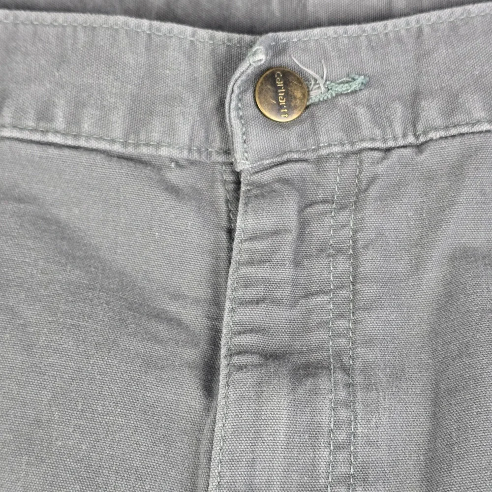 Carhartt Mens B147 FAT Gray Canvas Carpenter Workwear Shorts Original‎ Fit Sz 42